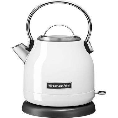 KitchenAid 5KEK1222EWH bollitore elettrico 1,25 L 2200 W Nero, Acciaio inox, Bianco