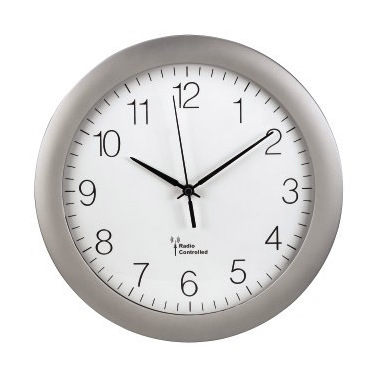 Hama PG-300 Quartz wall clock Cerchio Argento, Bianco
