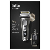 braun series 9 pro 9465cc rasoio elettrico barba, testina con rifinitore prolift 4+1, stazione smartcare 5 in 1, batteria da 60 minuti, wet&dry