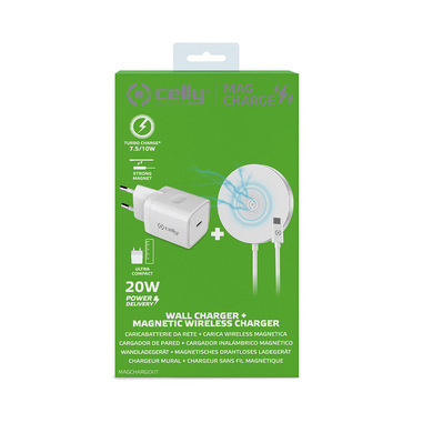 Celly Magchargekit Universale Bianco AC Carica wireless Interno