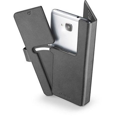 Cellularline Slide & Snap - Per smartphone fino a 5.4" Custodia a libro con Easy Shot system Nero