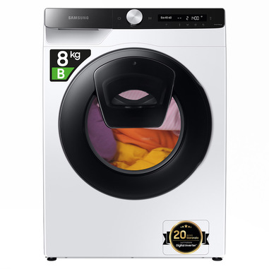 Samsung WW80T554DAE/S3 lavatrice a caricamento frontale Addwash™ 8 kg Classe B 1400 giri/min, Porta nera + Panel nero