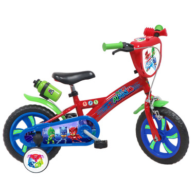 F.lli Schiano PJ Masks 12” bicicletta per bambini, adatta a bambini tra i 3 e i 5 anni, per altezza tra 85 e 105 cm, con borraccia, trombetta portaborraccia