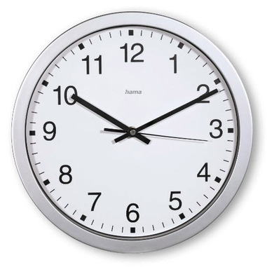 Hama Mallorca Orologio al quarzo Rotondo Argento, Bianco
