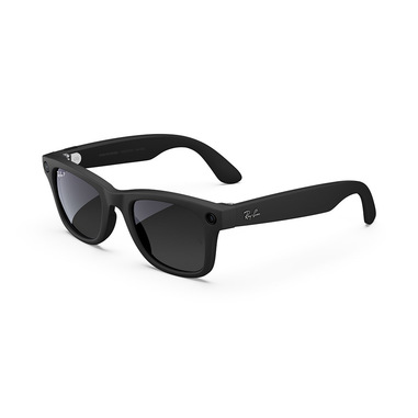 Ray-Ban Meta Wayfarer larga, Nero opaco, Grafite sfumata polarizzate