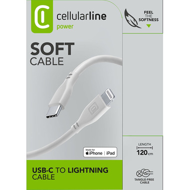 Cellularline Soft cable 120 cm - USB-C to Lightning