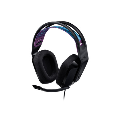 logitech g g335, cuffia gaming cablata con microfono flip-to-mute, jack audio da 3,5 mm, imbottiture in memory foam, leggera, compatibile con pc, playstation, xbox, nintendo switch/switch 2 - nero