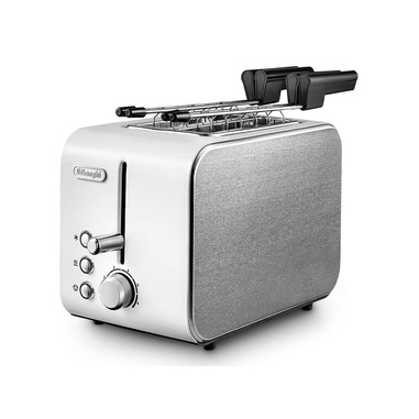 De’Longhi CTX 2203.W tostapane 2 fetta/e 550 W Argento, Bianco