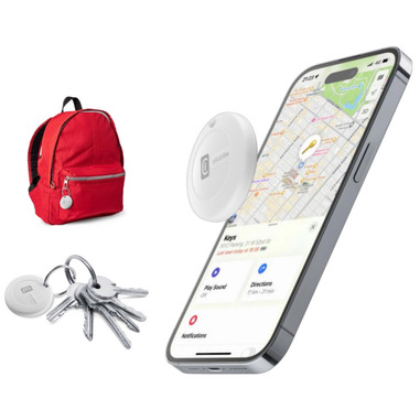 Cellularline Tracy - Designed for iOS Dispositivo per trovare oggetti compatibile con tecnologia Apple Find My