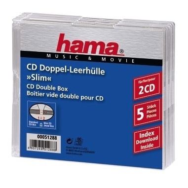 Hama Custodia CD slim doppia - 5 pzz.