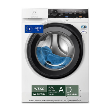 Electrolux EW7W495G lavasciuga Libera installazione Caricamento frontale Bianco D