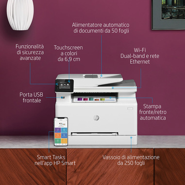 HP Color LaserJet Pro Stampante multifunzione M283fdw, Colore, Stampante  per Stampa, copia, scansione, fax, stampa da