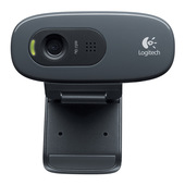 logitech c270 webcam hd, hd 720p/30fps, videochiamate hd widescreen, correzione automatica ‎luminosità, microfono riduzione del rumore, skype, facetime, hangouts, ‎webex,pc/mac/tablet/chromebook