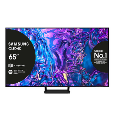 Samsung Q70D TV QLED 4K 65” QE65Q70DATXZT Smart TV Wi-Fi Black 2024, Quantum Processor 4K, 4K AI Upscaling, AirSlim Design, OTS Lite