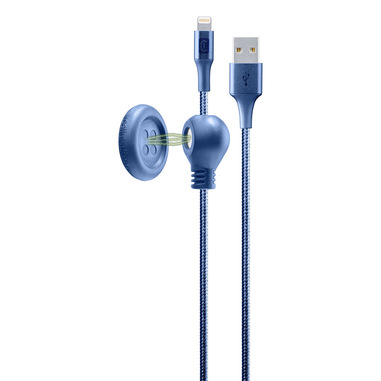 Cellularline Click Cable - Lightning Cavo USB da comodino Blu