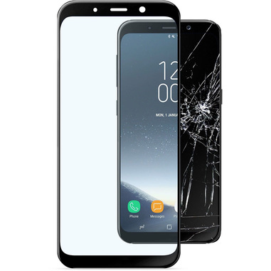 Cellularline Second Glass Capsule - Galaxy A3 (2018) Vetro temperato resistente con cornice Nero.Trasparente