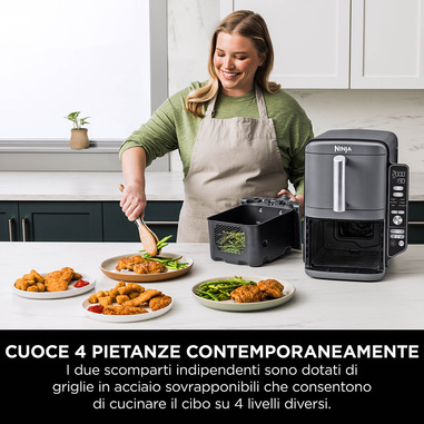 Kit Accessori Per Ninja SL400EU Double Stack – 21 Pezzi In Silicone: Stampo, Griglia, Spiedini, Guanti, Per Airfryer 9,5L E AF400EU/AF300EU