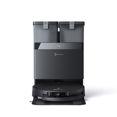 ECOVACS DEEBOT T50 OMNI Robot Aspirapolvere Lavapavimenti, 15000 Pa, Spazzola Laterale Estensibile e Lavapavimenti, ZeroTangle 2.0, lavaggio con acqua calda a 70 ℃, Ultrasottile 81 mm, nero
