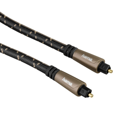 Hama Cavo fibra ottica TOSLINK ODT, 1,5 metri, TPE, connettori dorati, spine metallo, 5 stelle