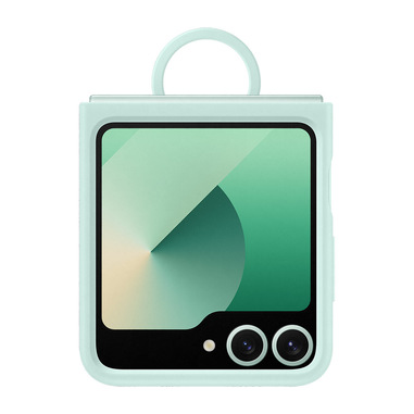 samsung galaxy z flip6 silicone case with ring verde