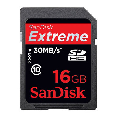 SanDisk 16GB Extreme SDHC memoria flash Classe 10