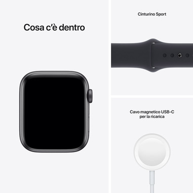 Apple Watch SE GPS, 44mm Cassa in Alluminio Grigio scuro con Cinturino  Sport Mezzanotte | Smartwatch in offerta su Unieuro