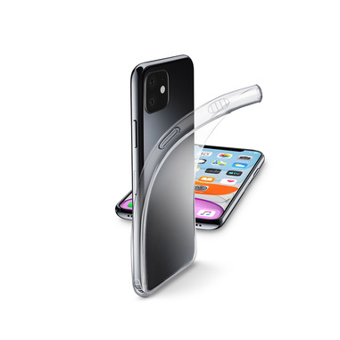 Cellularline Fine - iPhone 11 Cover in gomma morbida ultra sottile e trasparente Trasparente
