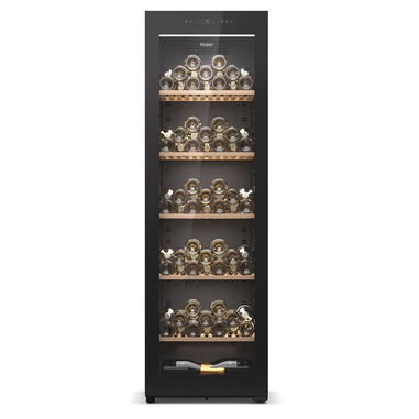 Haier Wine Bank 60 Serie 5 HWS247GEH1 Cantinetta vino con compressore Libera installazione Nero 247 bottiglia/bottiglie