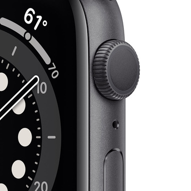 Apple Watch Serie 6 GPS, 40mm in alluminio grigio siderale con cinturino  Sport Nero | Smartwatch in offerta su Unieuro