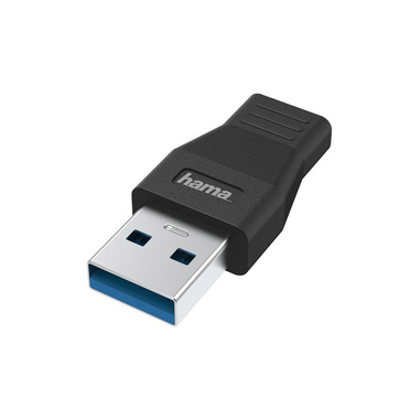 Hama Adattatore USB Type C Femmina / USB A Maschio, USB 3.2, 5 Gbps, nero