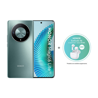 Honor Magic6 Lite 5G + Earbuds X6 17,2 cm (6.78) Doppia SIM Android 13 USB tipo-C 8 GB 512 GB 5300 mAh Verde