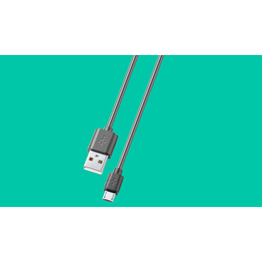 PLOOS - CABLE 200cm - MICRO USB Cavo MICRO USB per ricarica e trasferimento dati Nero