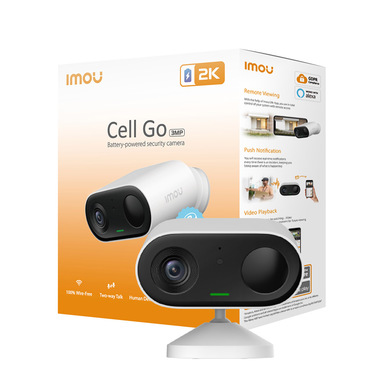 Imou Cell Go Kit - Telecamera a batteria da 3MP 100% senza fili - Funzione VLOG per trasformarla in una Trap Cam.