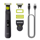 philips oneblade pro 360 face & body rasoio, regolabarba e rifinitore con pettine di precisione regolabile 14 lunghezze qp6542/15