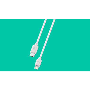 PLOOS - CABLE 200cm - USB-C to Lightning Cavo da USB-C a Lightning per ricarica e trasferimento dati Bianco