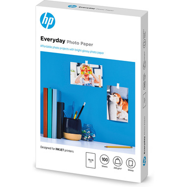 HP Carta fotografica Everyday, lucida, 200 g/m2, 10 x 15 (101 x 152 mm),  100 fogli