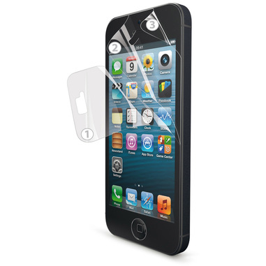 Cellularline Ok Display 3 Lives - iPhone 5S/5C/5 Pellicola protettiva per il display a tre strati Trasparente
