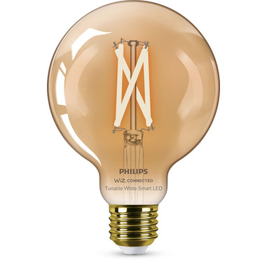 Philips LED Lampadina Smart Filament Ambrata Dimmerabile Luce Bianca da Calda a Fredda Attacco E27 50W Globo