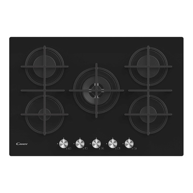 Candy Moderna CVG74WPB Nero Da incasso 74.5 cm Gas 5 Fornello(i)