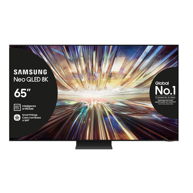 Samsung Smart TV 65” QE65QN800DTXZT Neo QLED 8K Mini LED Graphite Black 2024, Processore NQ8 AI GEN2, 8K AI Upscaling, Infinity One Design, Dolby Atmos