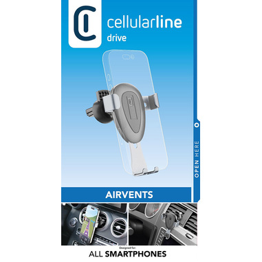 Cellularline Slide - Universal Supporto smartphone da auto per alette di aerazione
