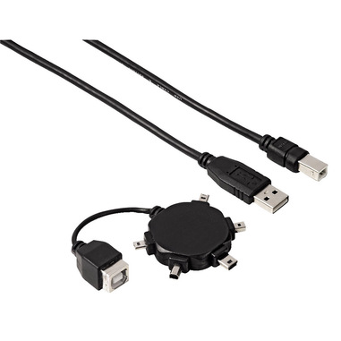 Hama Set di 5 adattatori per mini USB con cavo USB (B4, B5, B6, B8, M4)