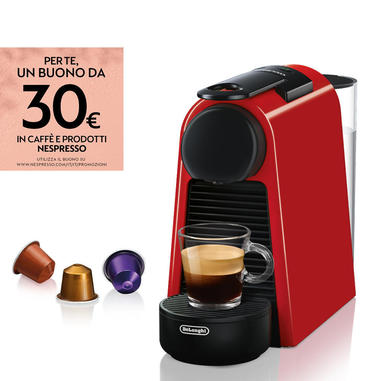 DeLonghi Essenza Mini EN 85.R macchina per caffè Libera installazione Macchina per caffè con capsule Nero, Rosso 0,6 L Automatica