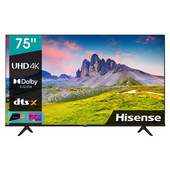 hisense tv led ultra hd 4k 75” 75a6cg smart tv, wifi, hdr dolby vision