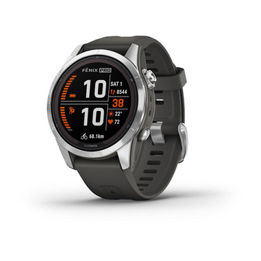 Garmin fēnix 7S Pro 3,05 cm (1.2") MIP 42 mm Digitale 240 x 240 Pixel Touch screen Argento Wi-Fi GPS (satellitare)