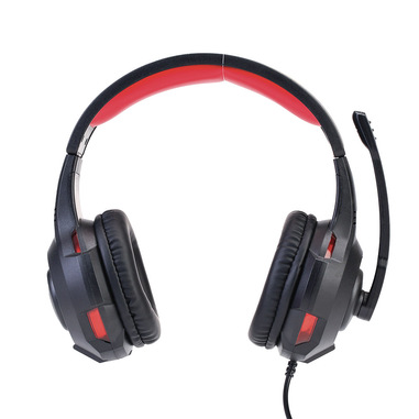 IOPLEE IOPCUFGAMEWAVE Cuffie Cablato A Padiglione Gaming Nero, Rosso