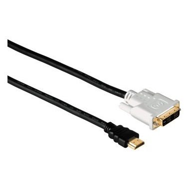 Hama Cavo monitor HDMI M/DVI-D M, Single Link, connettori dorati, 2 metri, nero, 3 stelle