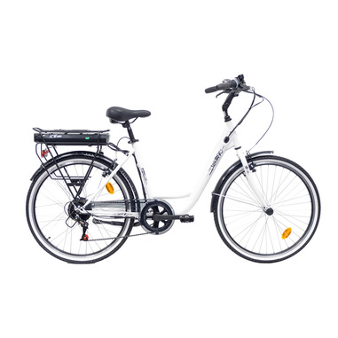 TEKLIO TC1D2SCW bicicletta elettrica Bianco Acciaio 66 cm (26") 23,8 kg Ioni di Litio