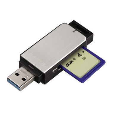 Hama Lettore USB 3.0 slim, micro SD, micro SDXC, micro SDHC, MMC, SD, SDHC,SDXC, corpo in metallo, UHS-1, grigio, blister