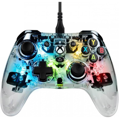 nacon evol-x pro light trasparente usb gamepad pc, xbox one, xbox series s, xbox series x
